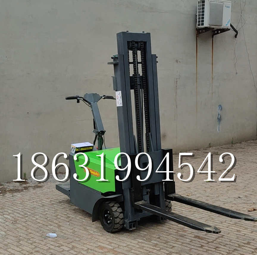 长治乡优程全电动叉车插腿式堆高车液压装卸车1.5吨升高小型站驾式铲车